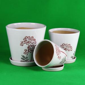 Wholesale Drainage Ceramic Pots For Round Plants Easy Maintenance from china suppliers