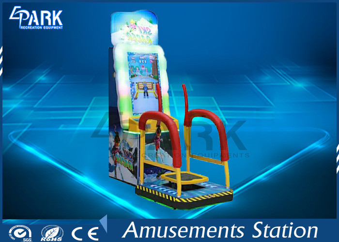HD LCD Coin Operated Arcade Machines Single Player Ski Simulator Game For Commercial Mall