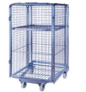 Wholesale Wire Mesh Roll Cage for Logistics Galvanized Roll Cage Foldable Stell Roll Cage from china suppliers