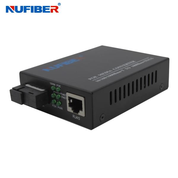 POE Fiber Media Converter RJ45 To 1000M 48V Fiber To POE Ethernet Converter With
