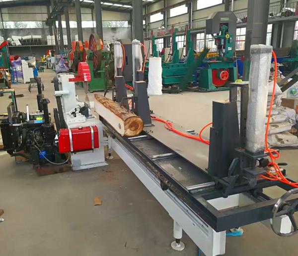 Diesel Powered Sawmill for Rubber Wood/Twin Blades Circular Saw Mill with Table
