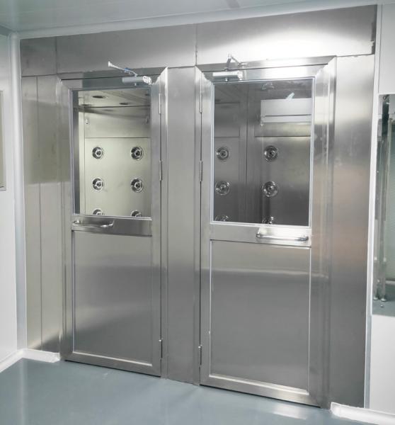 Air Shower for Persons and materials with 4 doors controlled by PLC and touch