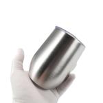 12 Oz Insulated Wine Tumbler With Lid And Straw Stainless Steel Stemless Wine