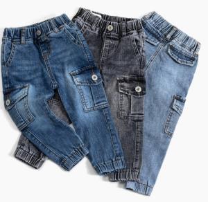China Breathable Kids Jeans Custom Logo Soft Fabric Denim Pants Boys Fashion Jrt4 on sale