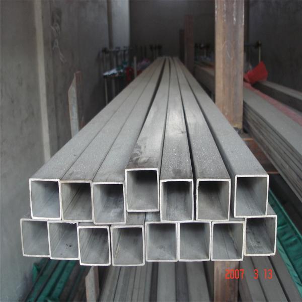 HL Surface Stainless Steel Rectangular Pipe , 2000mm Seamless Stainless Steel Tubing