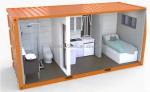 Outdoor Steel and Sandwich Panel Flat Pack Container House with Bathroom Made of