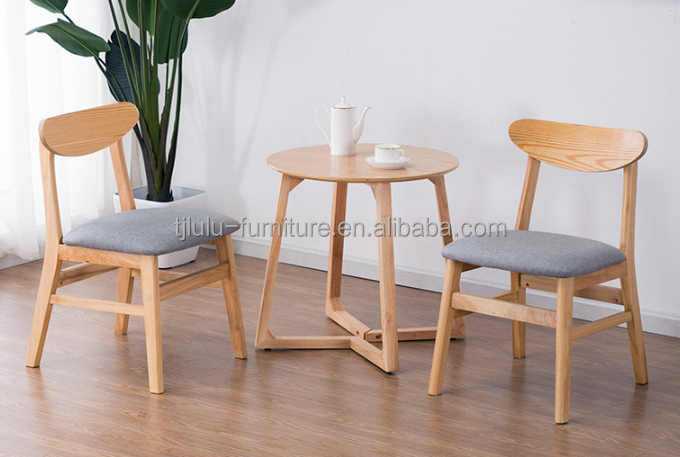 Cross-Legs Wood Coffee Table Side Table Modern Design Style in Burlywood/Walnut Color