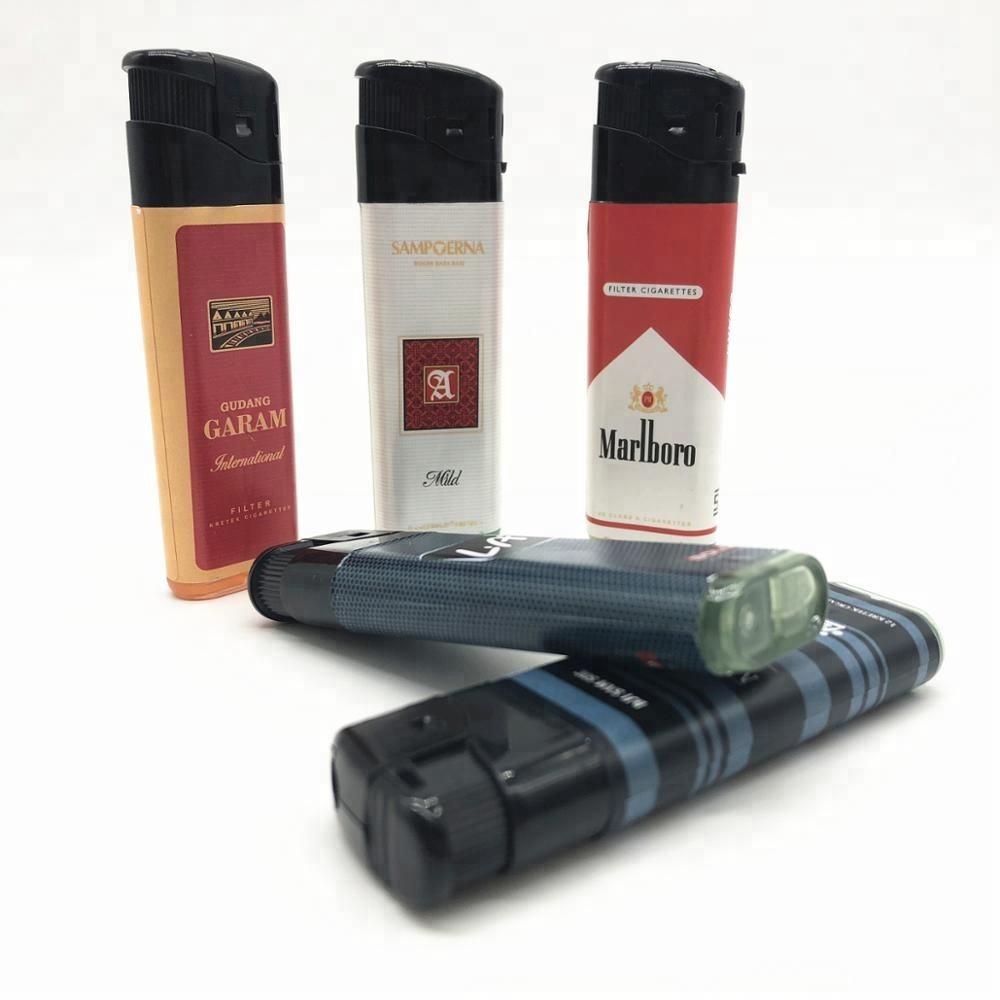 New Arrival Factory Wrapped Sticker Item of Cheap Electric Disposable Lighter for Souvenir Gift Cigarette Lighter
