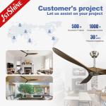 ROHS OEM Commercial Warehouse Wood Ceiling Fans For Summer and Winter