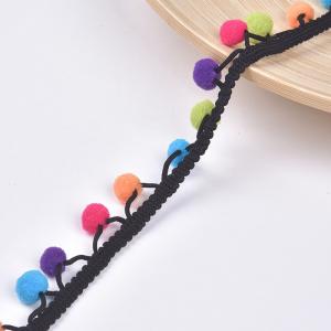Wholesale Colorful 100% Polyester 2cm Width Pom Pom Trim For Garment from china suppliers