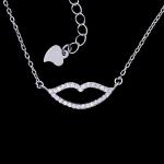 Square Shape 925 Silver Cubic Zirconia Necklace Charming Dancing Diamond