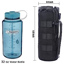 Sports Water Bottles Pouch Bag, Tactical Drawstring Molle Water Bottle Holder Portable Travel Tactical Hydration