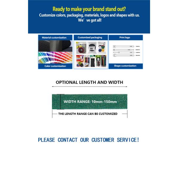 Needle Shaped Cable Organizer Tape Back To Back Customizable High Flexibility