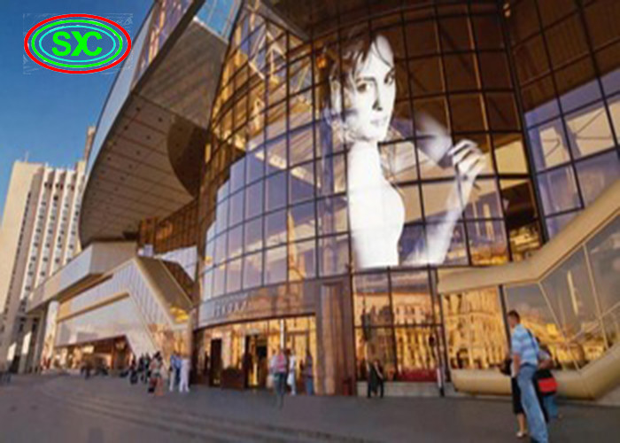 1R1G1B P10.42 4000nits Transparent Led Display Glass