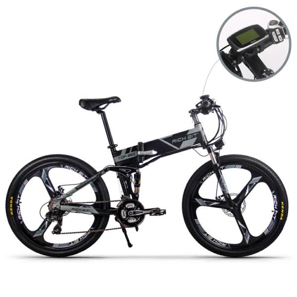 EU STOCK 26 Inch Full Suspension Foldable Electric Bicycle Lithium Battery 36v