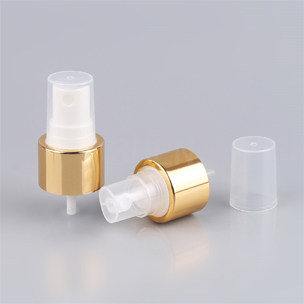 Transparent Cap Plastic Mist Sprayer , Light Gold 20 410 pump