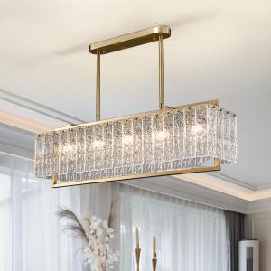 Wholesale Luxury home decor lamp living room chandelier rectangle modern led crystal chandelier ceiling light(WH-CY-229) from china suppliers