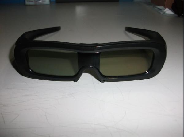 Quality IR Universal Active Shutter 3D TV Glasses With Black Plastic Frame for sale