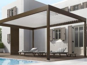 Wholesale Arbours Arches Garden Bioclimatic Aluminum Pergola Waterproof from china suppliers