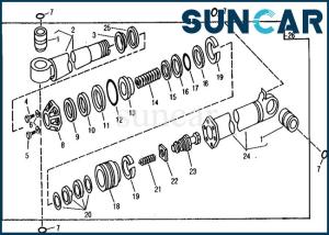 Wholesale 890A Deere Parts RE21214 Replacement Crowd Cylinder Seal Kit Excavator Hydraulic Seals from china suppliers