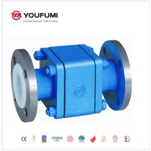 China WCB PFA Lined Check Valve Ball Type Chlor Corrosion Resistant Alkali Use on sale