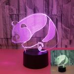 New hot selling LED Panda 3D night lights Colorful touch visual stereo lights