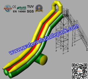 Wholesale Indoor Residential Giant Long Kids Inflatable Water Slide Games To Play from china suppliers