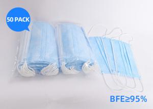 Wholesale Anti Spray 3 Ply Disposable Face Mask With Melt Blown Cloth With Ear Loop from china suppliers