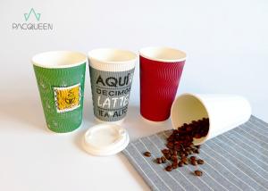 Wholesale Insulated Coffee 12 Oz / 20 Oz Paper Cups For Hot Drinks Customized Sizes from china suppliers