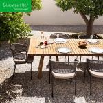Style Modern Outdoor Furniture Design Courtyard Expandable Dining Table Garden