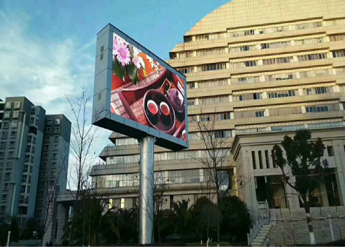 1920Hz P10 Outdoor Fixed LED Display Front Back Maintenance Easy To Install