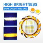 20W 2000LM Motorcycle DRL Headlight White Yellow Light Blue DC12V