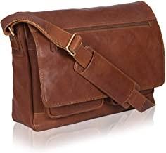 Wholesale 14inch Laptop Womens Leather Messenger Bag Canvas Cowhide 400g from china suppliers