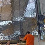 water ripple shaped stainless steel sheet hammered embossed SS plate 304 316