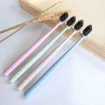 Adult Portable Wheat Straw Toothbrush PP nylon Dupont Soft Charcoal Toothbrush