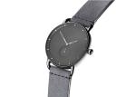 Water Resistant Luxury Stainless Steel Wrist Watch With Leather Band