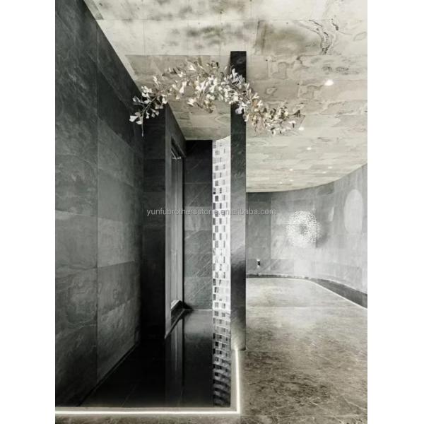 Hotel Interior Graphic Design Natural Flexible Stone Veneer Panel Wall Cladding Tile