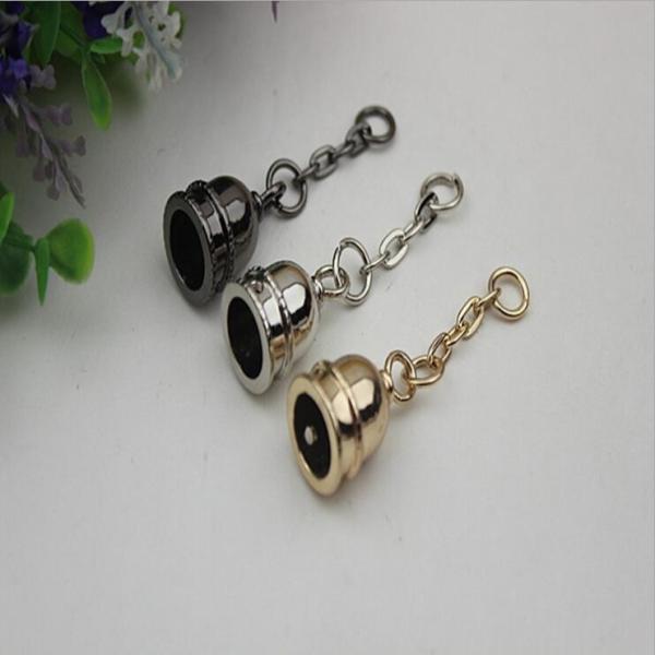 DIY high-grade leather accessories 10mm gold metal tassel hat bell charm for bag