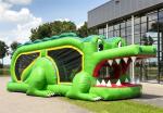 Children Inflatable Crocodile Obstacle Course Jumping Castle
