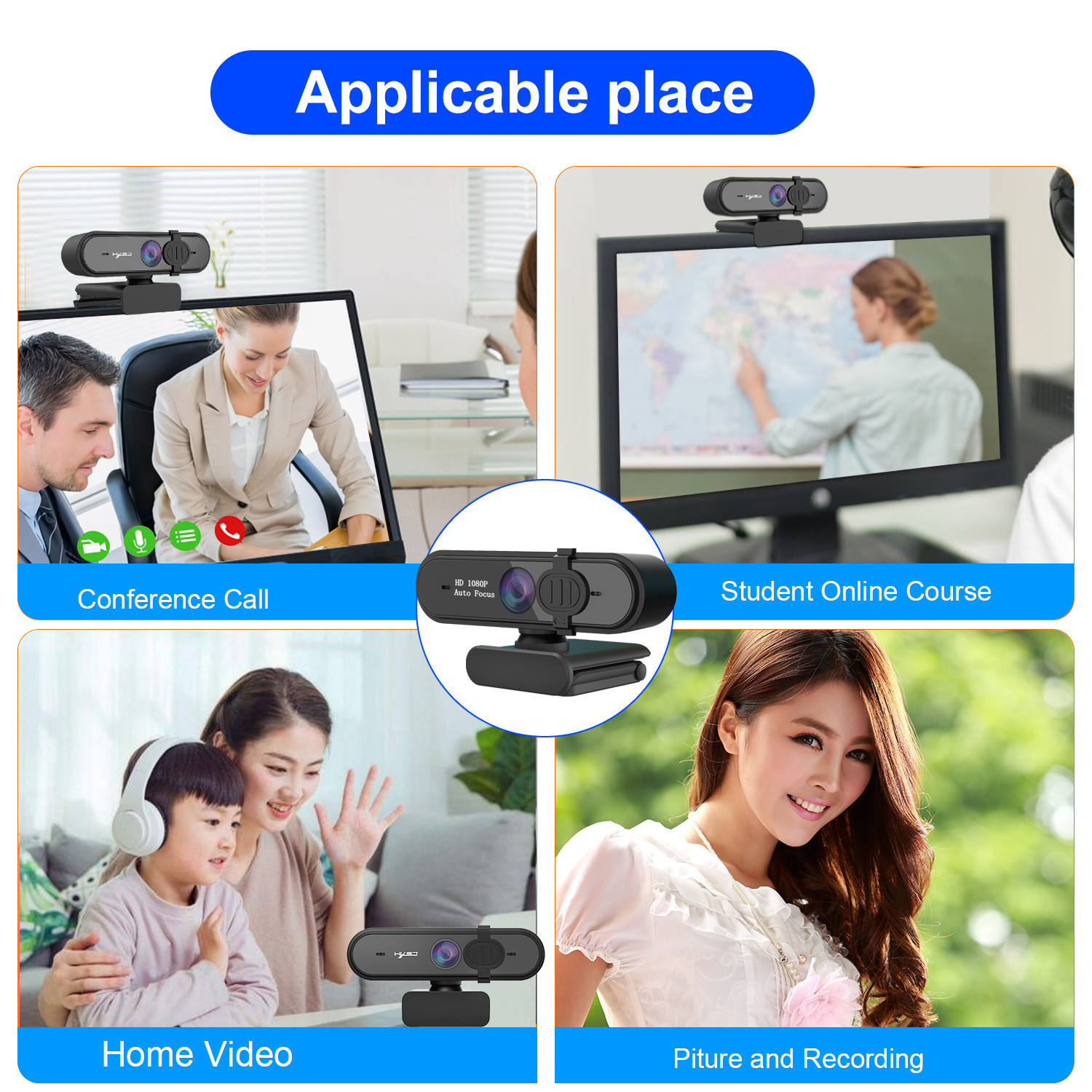 HK2M-K20Pro Digital Computer Camera Online Class Live Streaming 1080p Module Mobile Driver-Free Focus 60 FPS