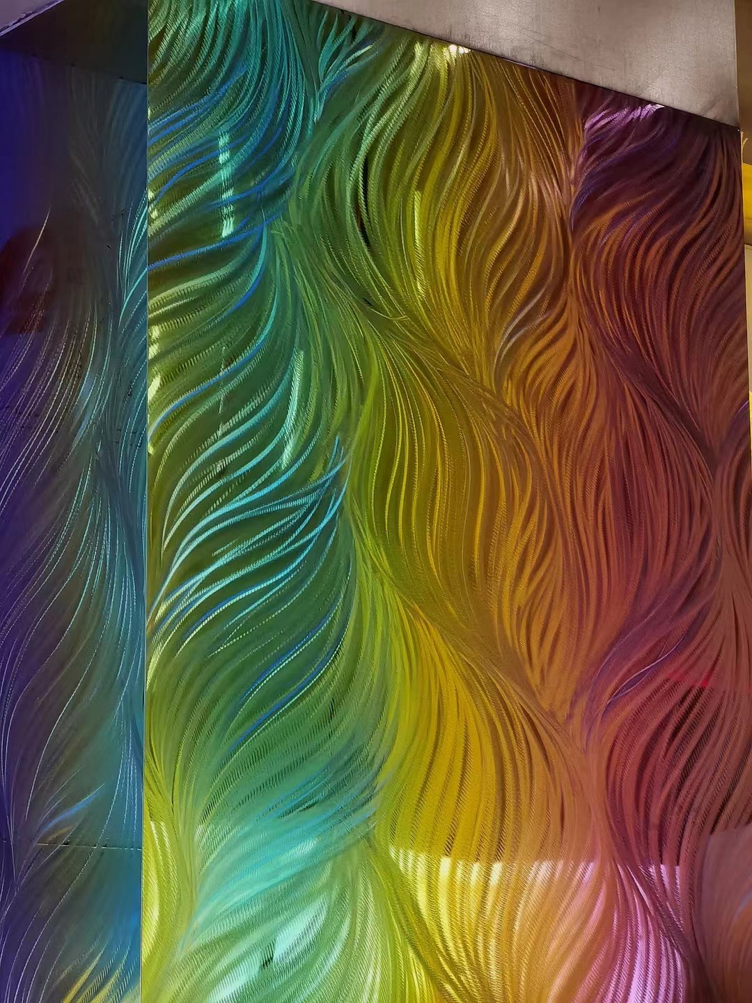 AISI 304 Steel Sheet PVD Rainbow Color polished stainless steel texture 3d decorative wall panels