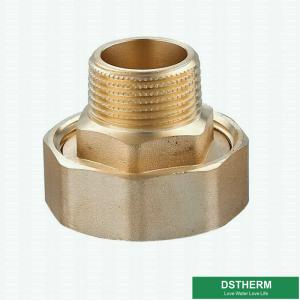 Wholesale Heavier Brass Color Male Union For Ppr Fittings Customized Designs with Knurls from china suppliers