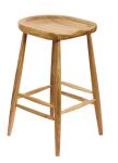 Northern Nature Wooden Round Bar Stools For Party / Kitchen , Commercial Bar