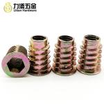 Zinc Alloy Furniture Insert Nut Connector M4x8 Cold Galvanized