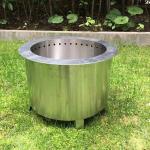 13 Inch Double Wall Smokeless Stainless Steel Fire Pit 15.5 Inch Portable