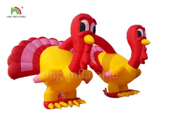 Red And Yellow Inflatable Turkey Arches Merry Christmas Thanksgiving Promotion