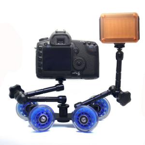 Wholesale Table Top Compact Dolly Kit Skater Wheel Truck for DSLR Camera Video Monitor from china suppliers
