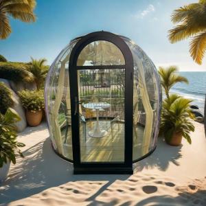Wholesale Modern Panoramic PC Dome House Long-Extended Bubble Greenhouse for Outdoor Party Glamping from china suppliers