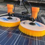 Supported OEM Dual Supply 3.5M Telescopic Pole Solar Cleaning Brush for