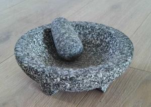 Wholesale Kitchen Spice Grinding Stone Mortar And Pestle Press Garlic Pounder 20cm from china suppliers